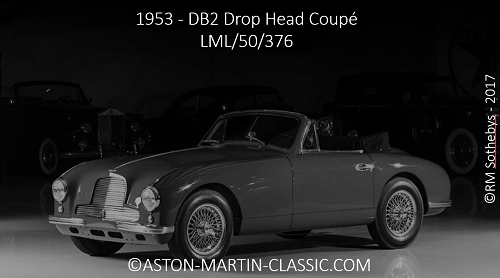 1953 Aston-Martin DB2 cabriolet LML/50/376 - RM Sotheby's - 2017