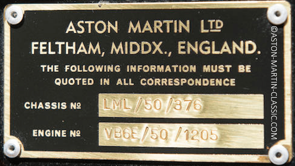 Aston-Martin Classic DB2 DHC REGISTER LML-50-376