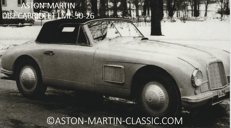 Aston Martin DB2 cabriolet chassis LML-50-26 du Prince Bertil de Suede