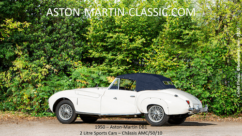 1950 Aston Martin cabriolet 2 Litre Sports Cars ou DB1 Châssis numéro AMC-50-10.