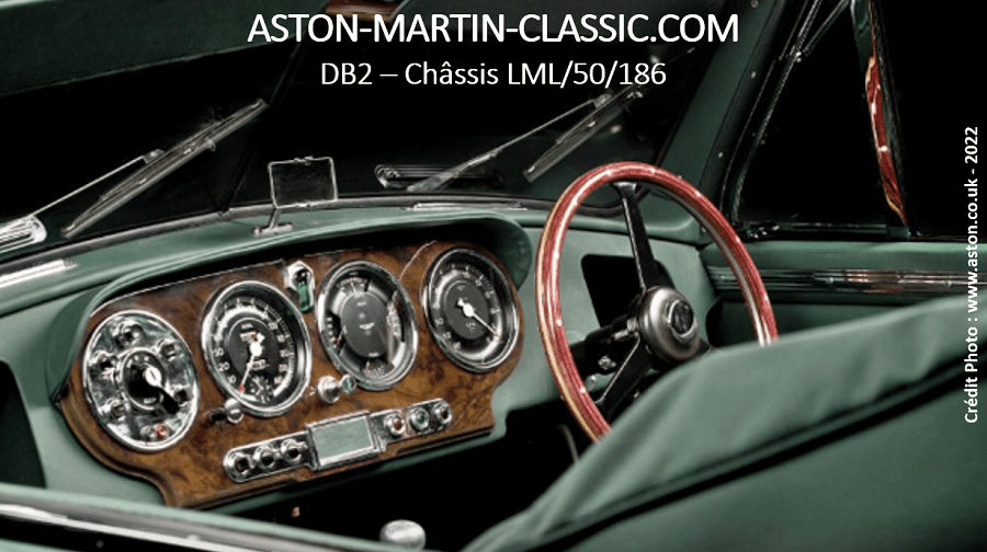 Octobre 1952 Aston-Martin DB2 Chassis-LML-50-186 restaurée par Aston-Workshop