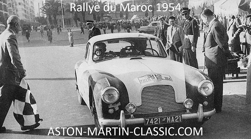 1954 - Rallye du Maroc - Pilote Jean Kerguen sur Aston-Martin DB2/4 MKI