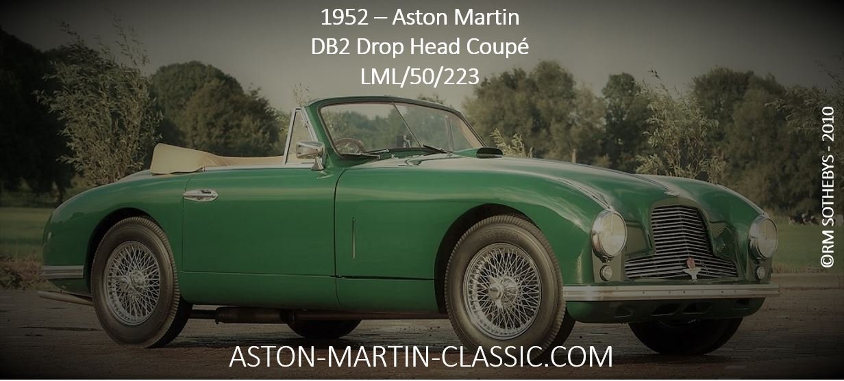 Aston Martin DB2 cabriolet de 1952 châssis LML-50-223