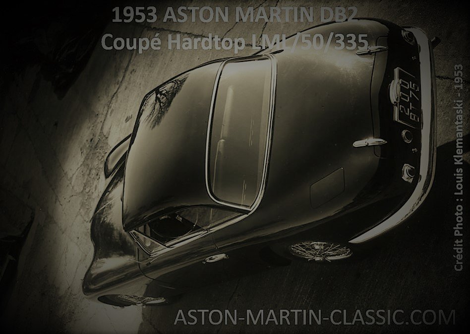 1953 Aston Martin DB2 Prototype Coupe Hardtop LML-50-335 Presse Louis Klemantaski