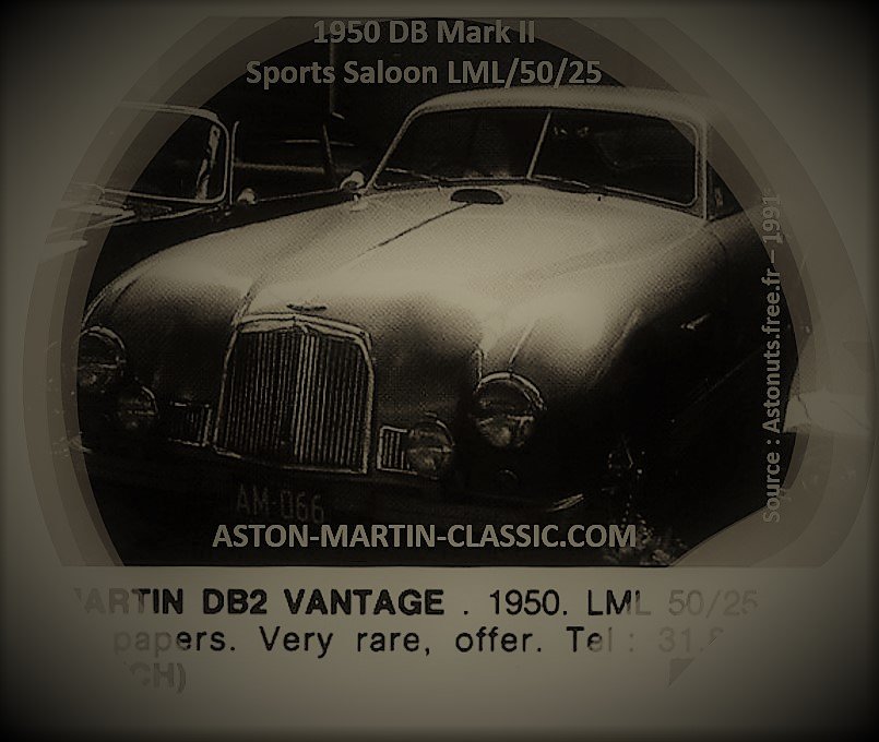 1950 Aston Martin DB Mark II Châssis LML/50/25