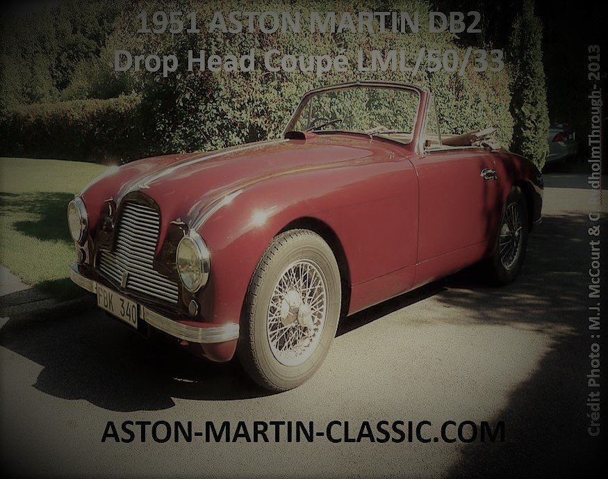 1951 ASTON MARTIN DB2 DROPHEAD COUPE CHASSIS LML/50/33