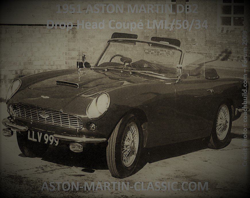 1951 ASTON MARTIN DB2 DROPHEAD COUPE CHASSIS LML/50/34