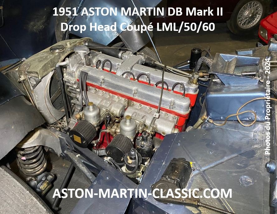 1951 Aston Martin DB2 Drop Head Coupe Chassis LML/50/60 avec son moteur