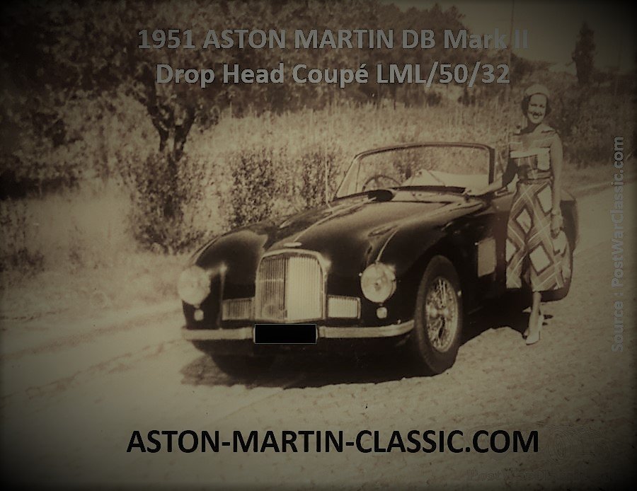 1951 Aston Martin cabriolet châssis LML/50/32 au Portugal
