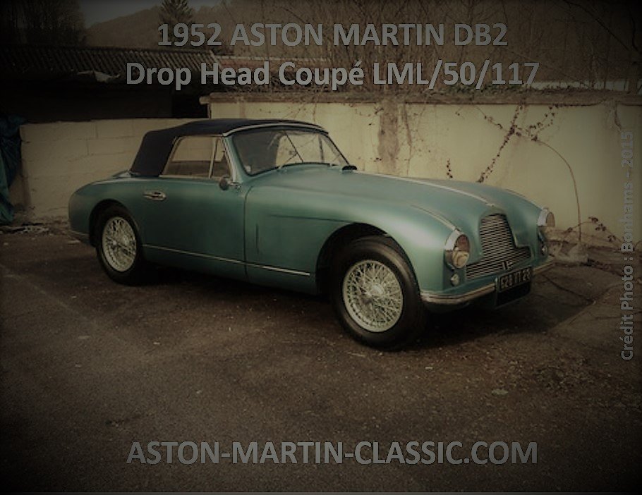 1952 ASTON MARTIN DB2 DROPHEAD COUPE CHASSIS LML/50/117
