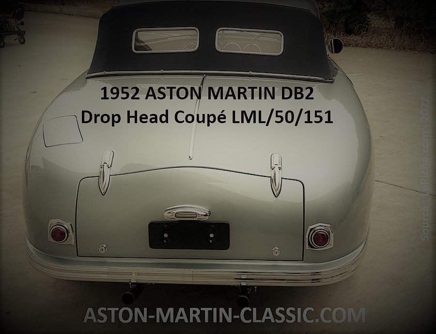 1952 ASTON MARTIN DB2 DROPHEAD COUPE CHASSIS LML/50/151