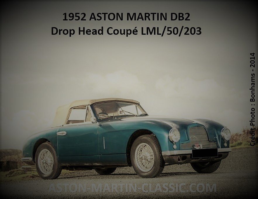 1952 ASTON MARTIN DB2 DROPHEAD COUPE CHASSIS LML/50/203