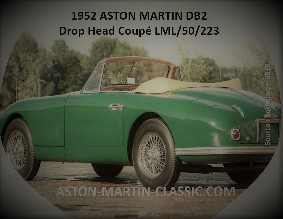 1952 ASTON MARTIN DB2 DROPHEAD COUPE CHASSIS LML/50/223