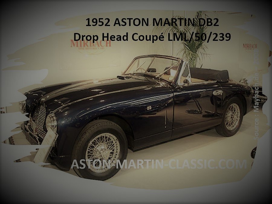 1952 ASTON MARTIN DB2 DROPHEAD COUPE CHASSIS LML/50/239