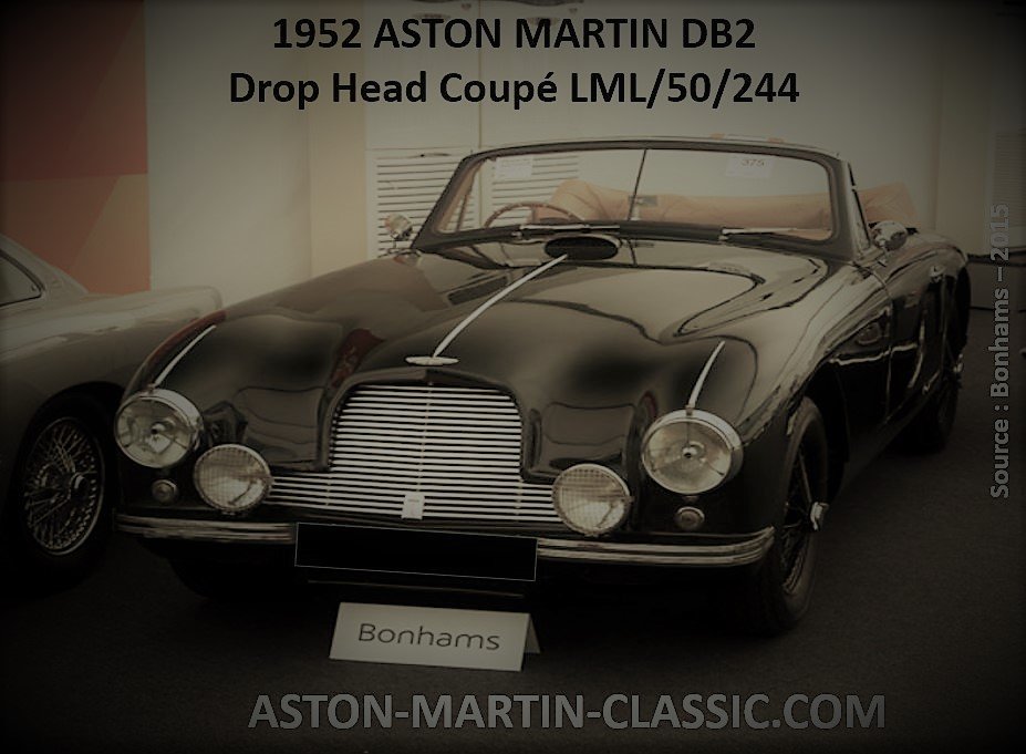 1952 ASTON MARTIN DB2 DROPHEAD COUPE CHASSIS LML/50/244