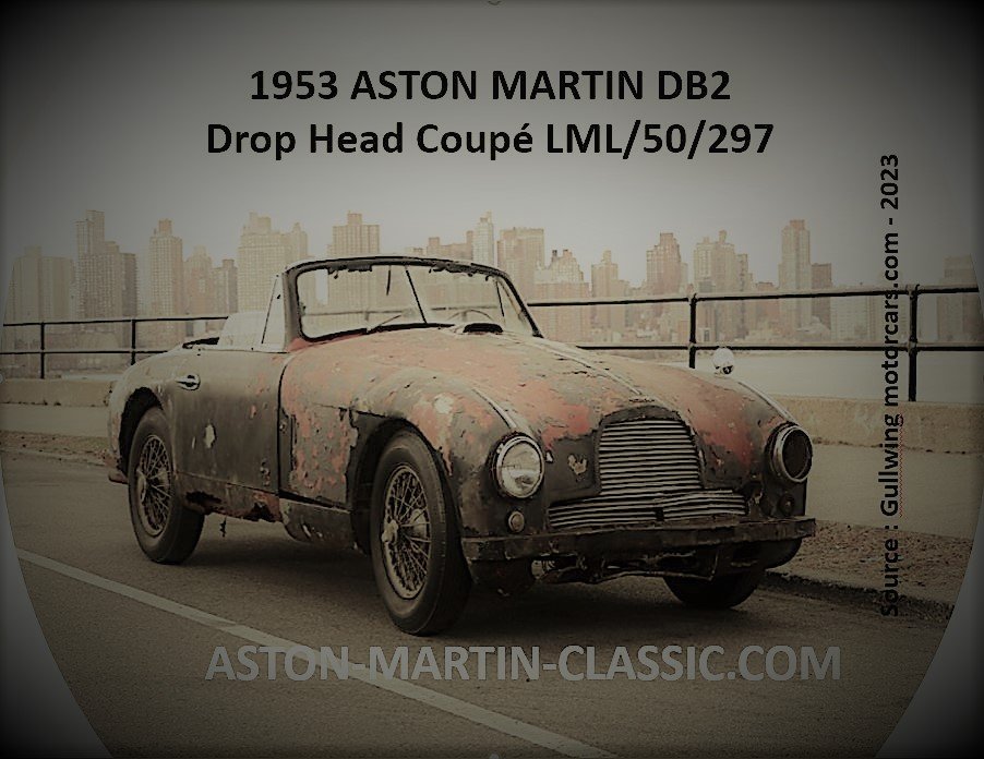 1953 ASTON MARTIN DB2 DROPHEAD COUPE CHASSIS LML/50/297