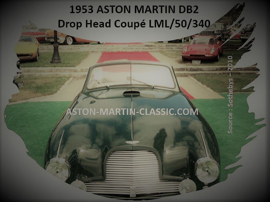 1953 ASTON MARTIN DB2 DROPHEAD COUPE CHASSIS LML/50/340