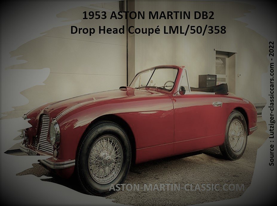1953 ASTON MARTIN DB2 DROPHEAD COUPE CHASSIS LML/50/358