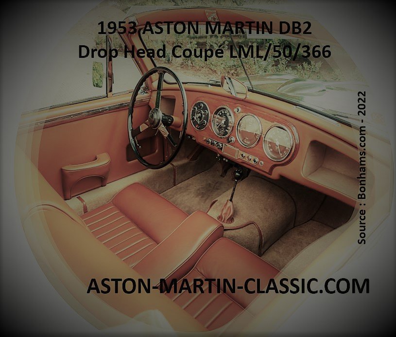 1953 ASTON MARTIN DB2 DROPHEAD COUPE CHASSIS LML/50/366