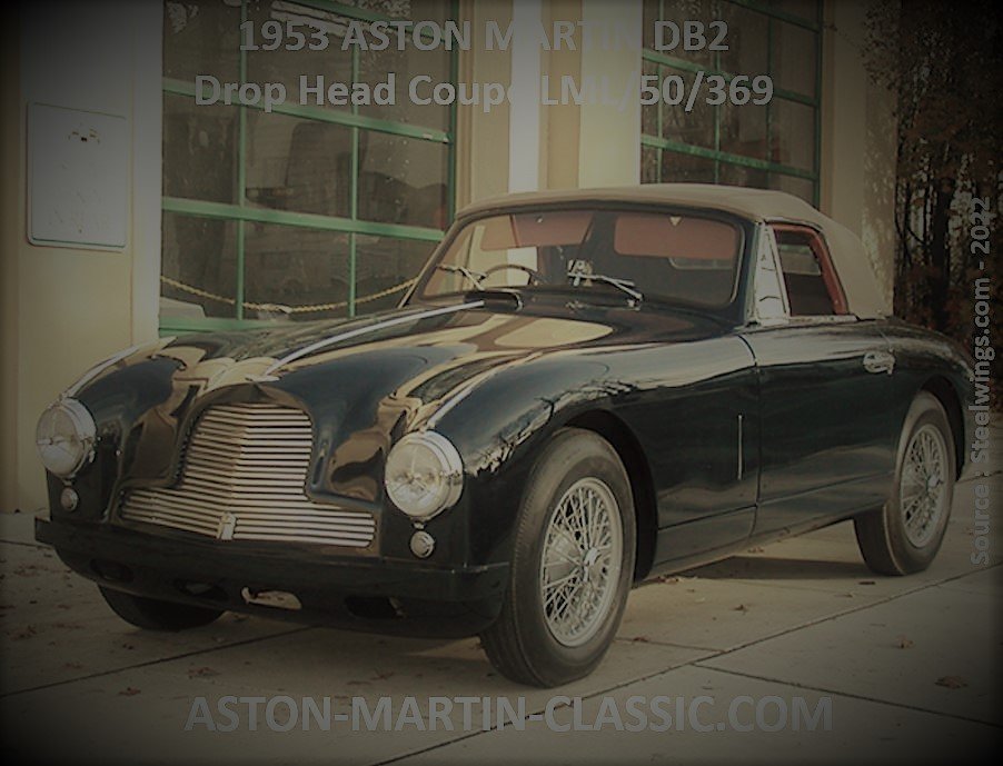 1953 ASTON MARTIN DB2 DROPHEAD COUPE CHASSIS LML/50/369