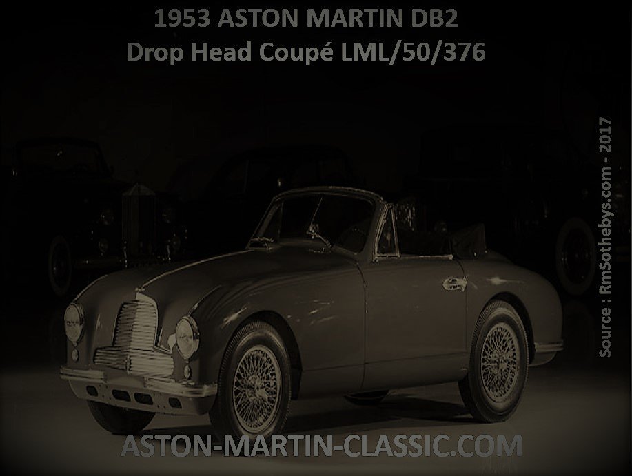 1953 ASTON MARTIN DB2 DROPHEAD COUPE CHASSIS LML/50/376