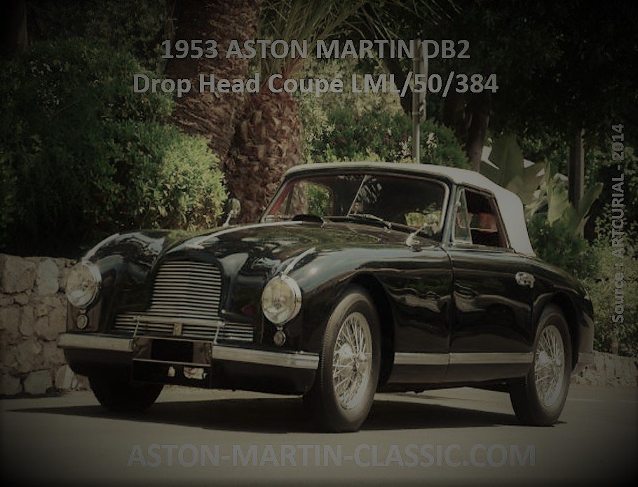 1953 ASTON MARTIN DB2 DROPHEAD COUPE CHASSIS LML/50/384