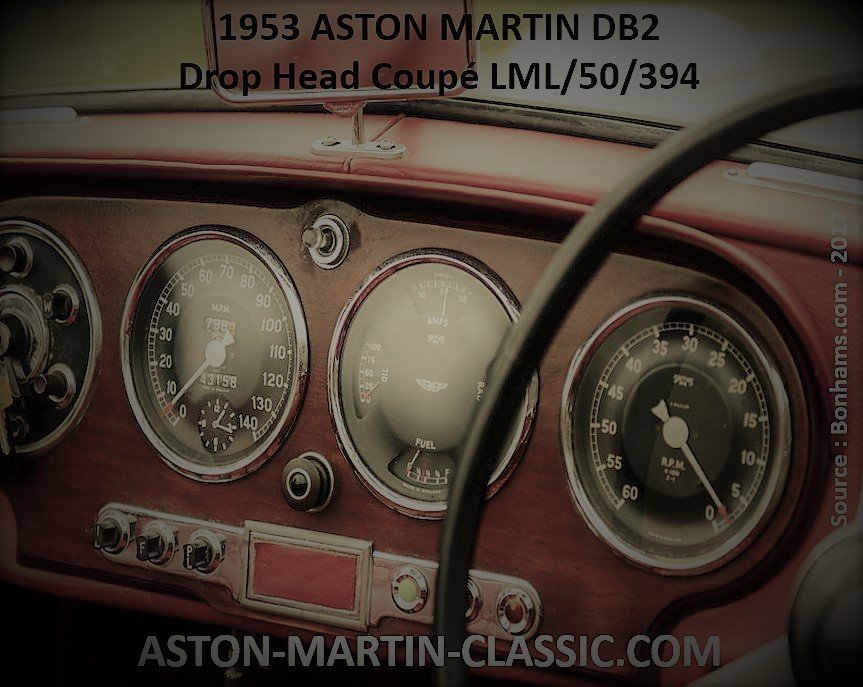 1953 ASTON MARTIN DB2 DROPHEAD COUPE CHASSIS LML/50/394