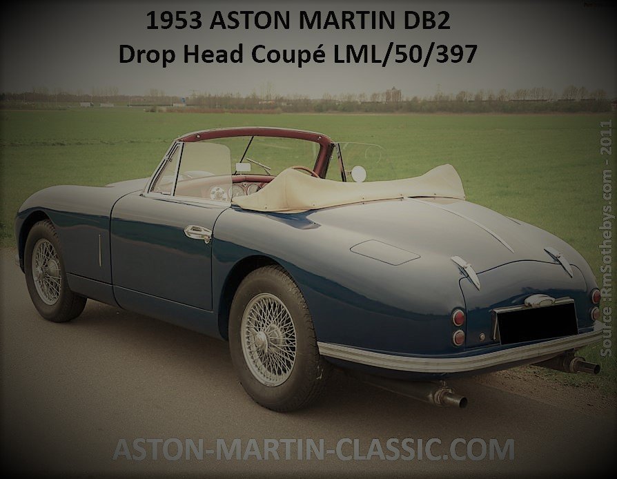 1953 ASTON MARTIN DB2 DROPHEAD COUPE CHASSIS LML/50/397