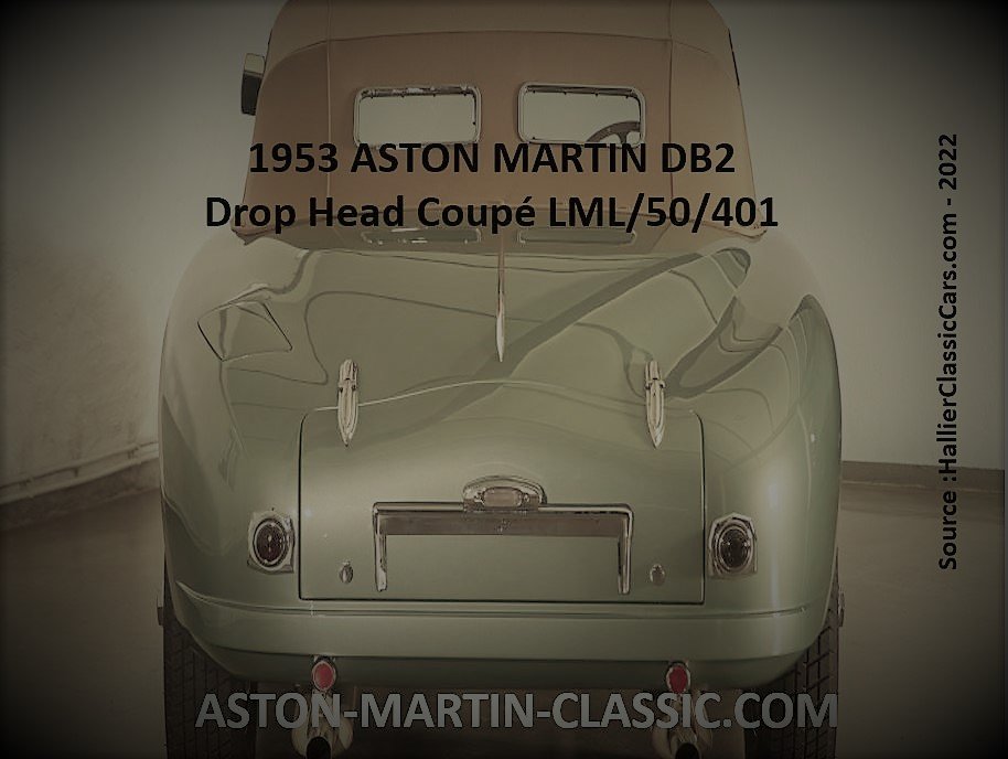 1953 ASTON MARTIN DB2 DROPHEAD COUPE CHASSIS LML/50/401
