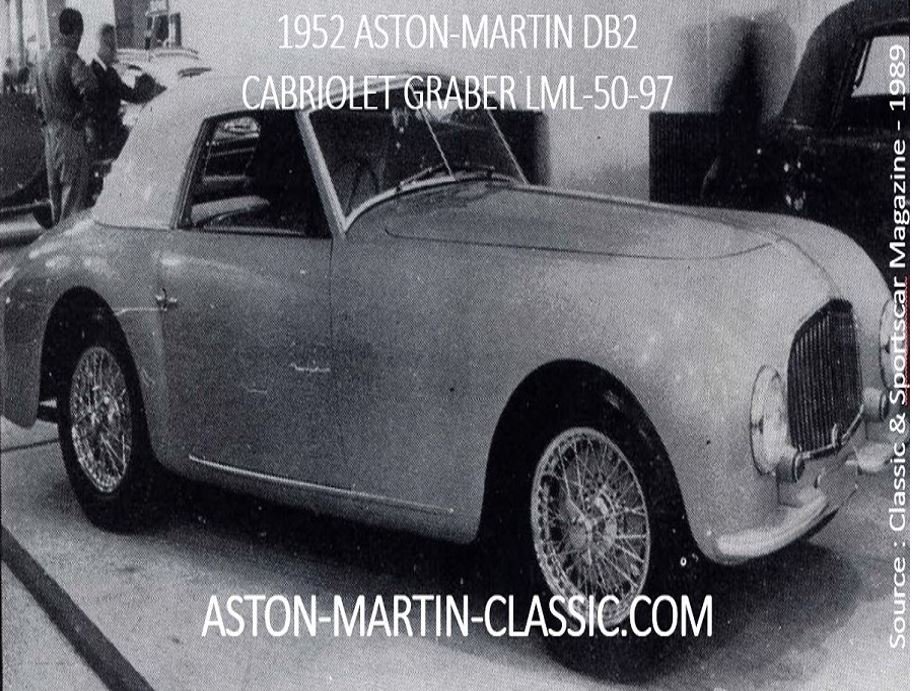 1952 Aston Martin DB2 Drop Head Coupe LML/50/97