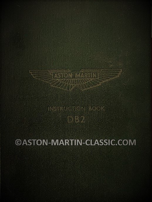 1953 ASTON MARTIN DB2 INSTRUCTION BOOK FRONT COVER