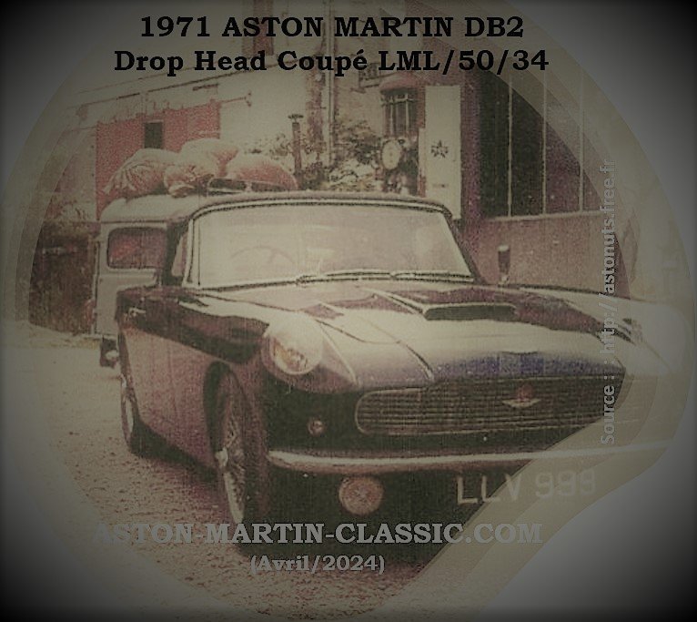 1971 Aston Martin DB2 Drop Head Coupe Châssis LML-50-34
